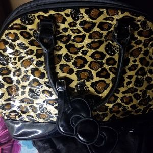 Cheetah hello kity hand bag